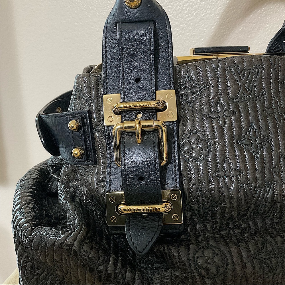 Louis Vuitton Biker Mono Motard Lambskin Limited  Noir Satchel - Picture 5 of 16